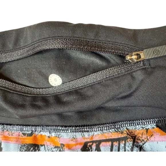 Lululemon Run Times Short II *4" Inversion Multi Black Shorts Women’s Size 6 - Picture 5 of 9